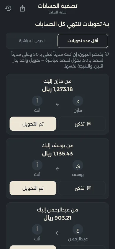 تصفية الحسابات: أربعة تحويلات تنهي الحساب