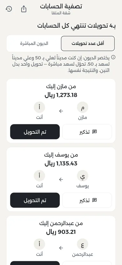 تصفية الحسابات: أربعة تحويلات تنهي الحساب
